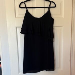 J. Crew Black Ruffle Camisole Top